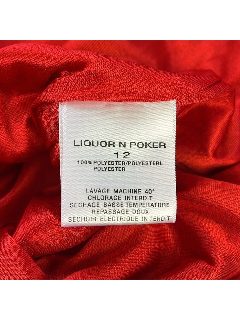 Liquor N Poker Sequin Dress 12 Red/Silver Sleeveless Football Jersey Midi 88 - Picture 10 of 12